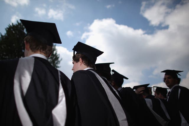 In the red: Student debt has risen to an average of £13,000 per graduate