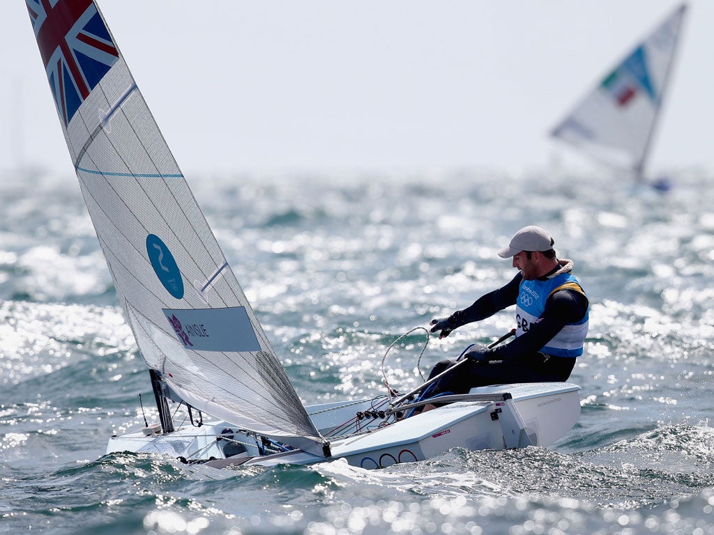 Flying Finn: Britain's Ben Ainslie could become the most decorated Olympic sailor in history today