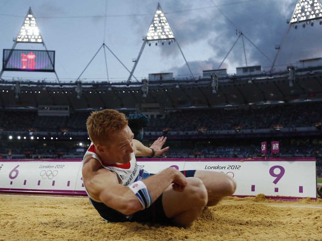 Gold: Britain's Greg Rutherford in the long jump
