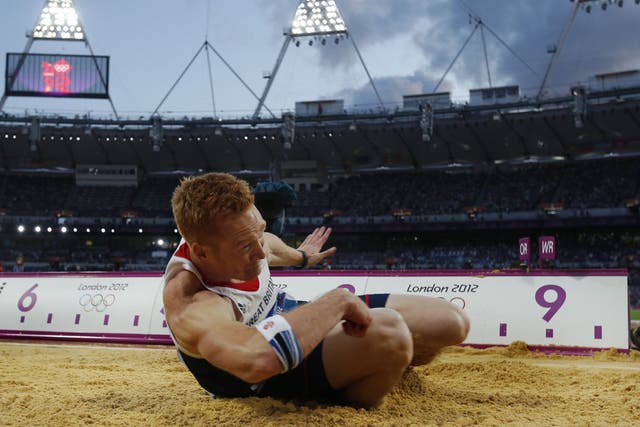 Gold: Britain's Greg Rutherford in the long jump