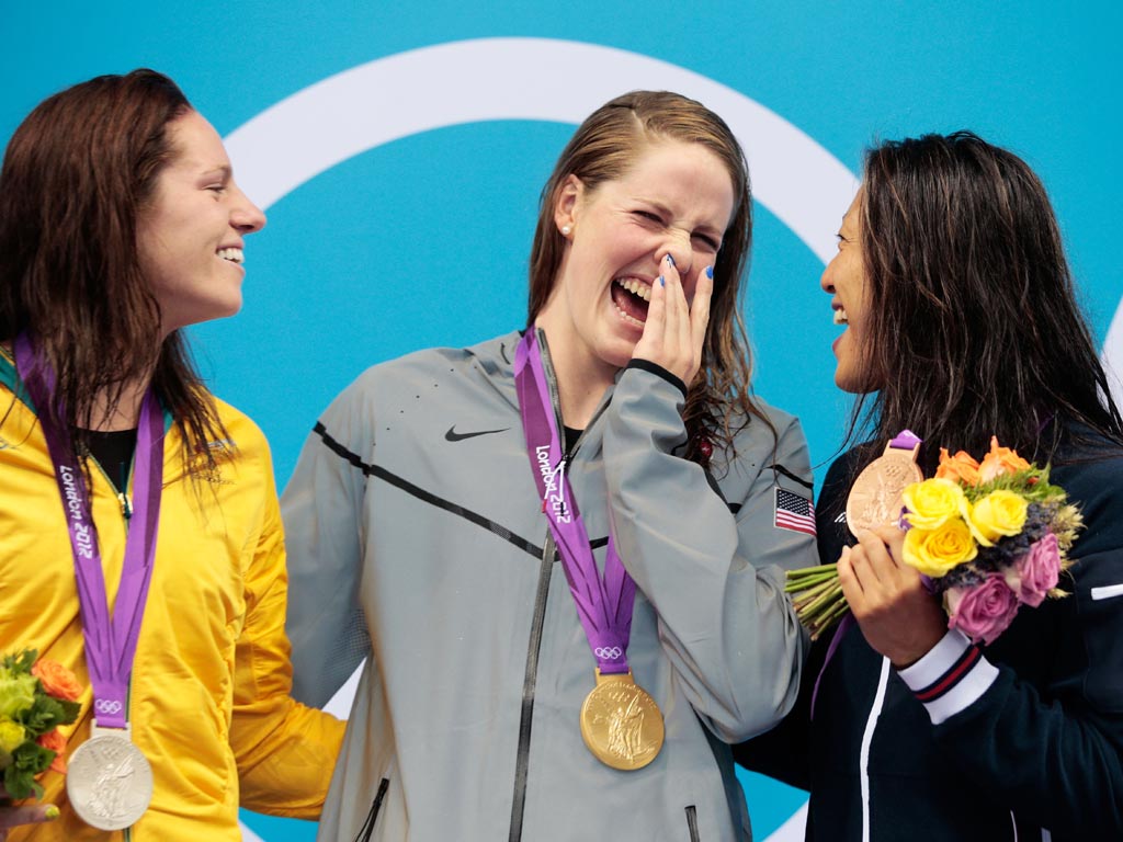 Silver medalist Emily Seebohm of Australia beaten to the gold by Missy Franklin