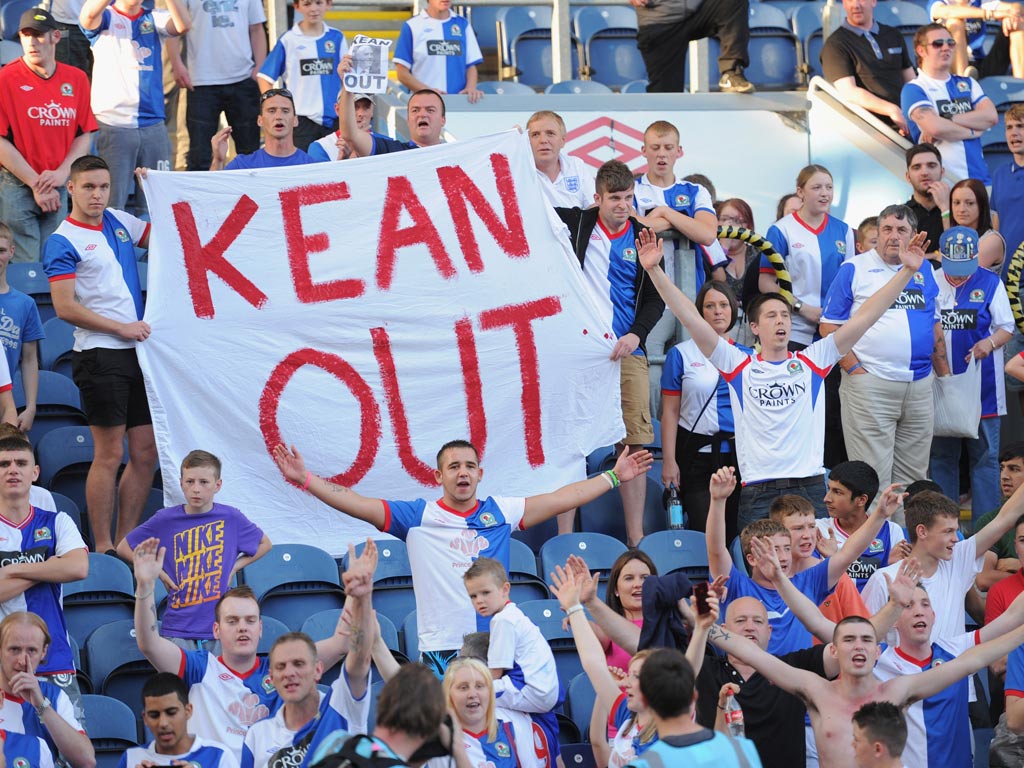 Many Blackburn fans made their anger at the Blackburn regime be known vocally last season