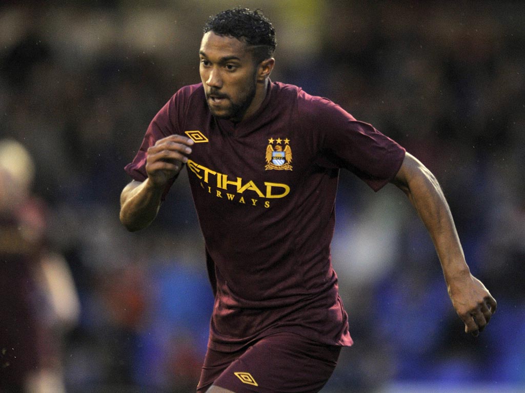 Gael Clichy in pre-season action for Manchester City