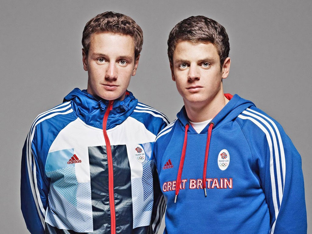 British triathletes Alistair (left) and Jonathan Brownlee