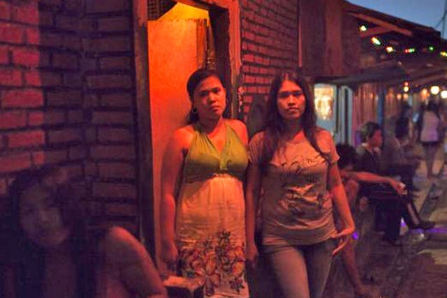 Rizki, right, and Melli, Jakarta sex-workers
