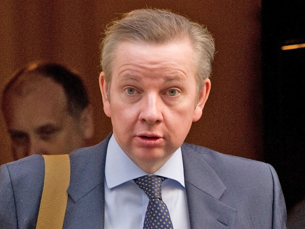Michael Gove has relaxed Government regulations on the amount of minimum outdoor space schools must provide pupils for playing team games