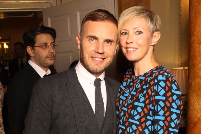 Pop star Gary Barlow and his wife Dawn