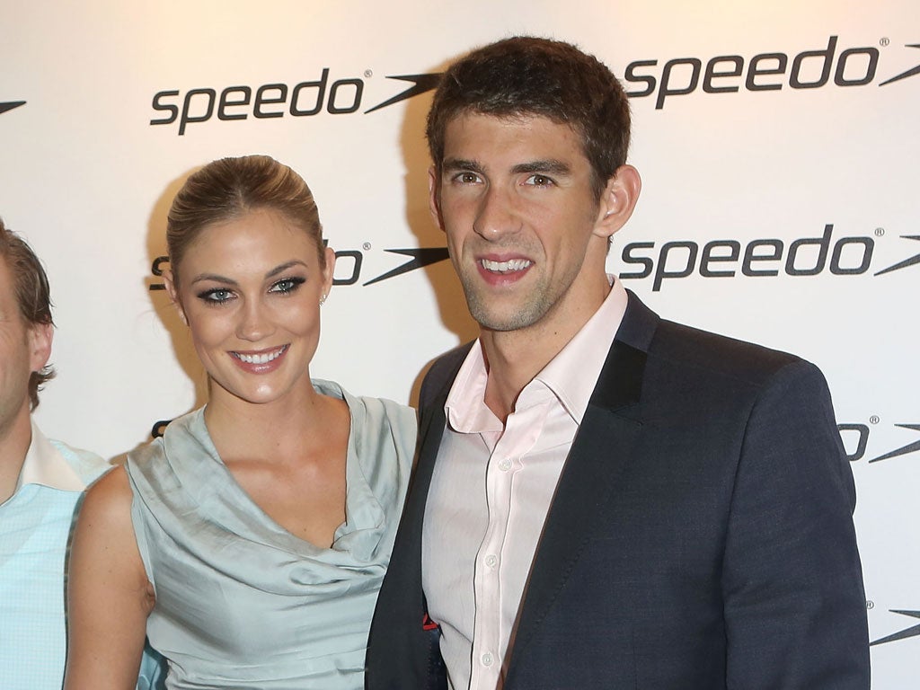 Michael Phelps with girlfriend Megan Rossee