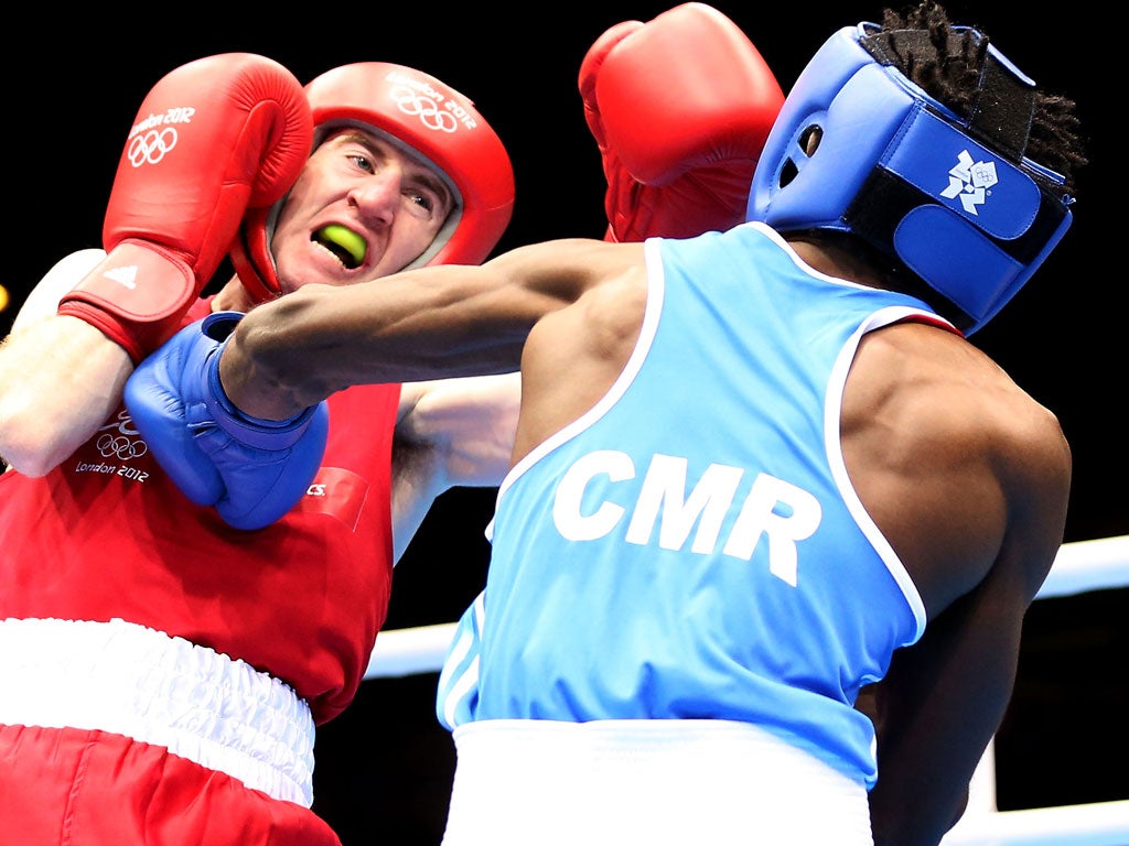 Five boxers eliminated from the games, including Thomas Essomba, disappeared on Sunday from the Olympic village