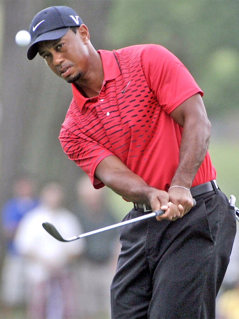Tiger Woods, back up to No.2 in the world, during the WGC Bridgestone Invitational