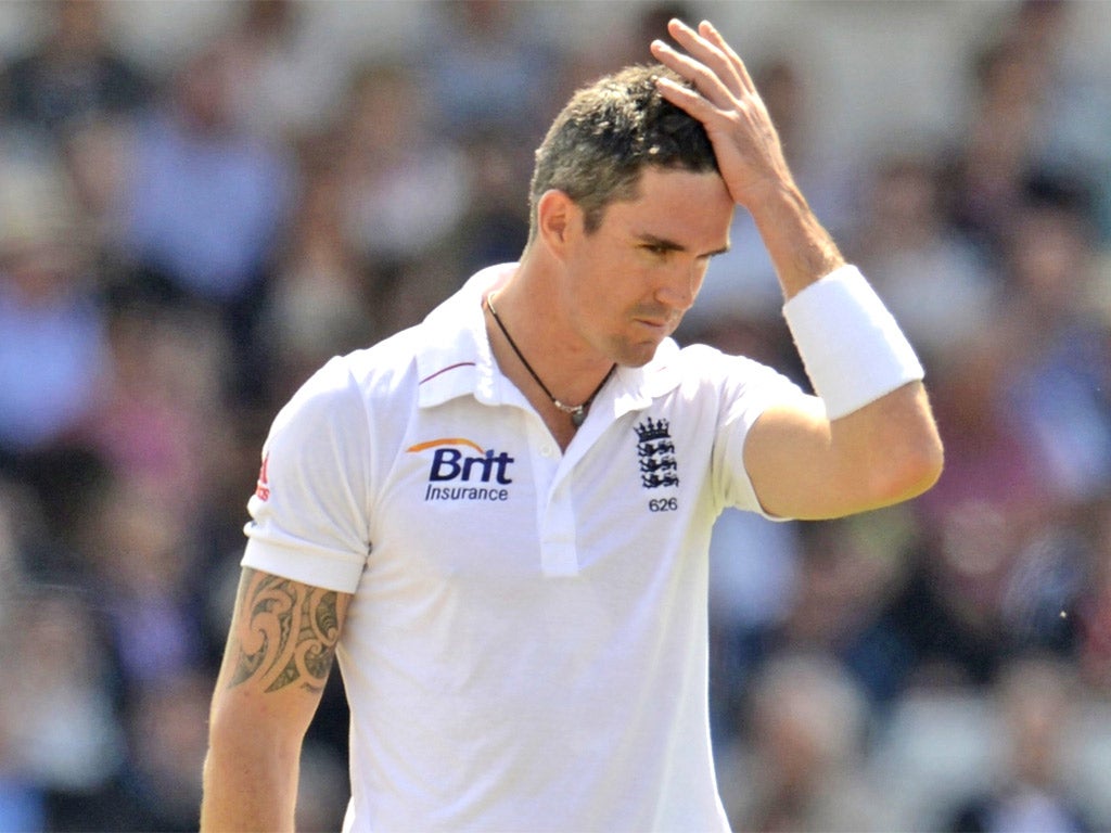 Kevin Pietersen during the second Test match against South Africa