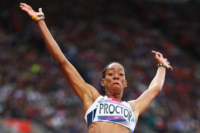 August 7, 2012: Shara Proctor of Team GB leaps into the final of the long jump