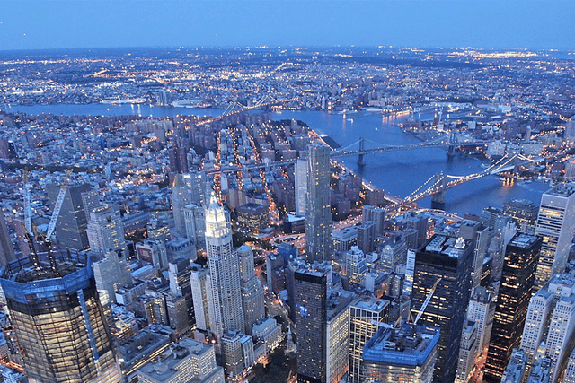 The spectacular New York City skyline