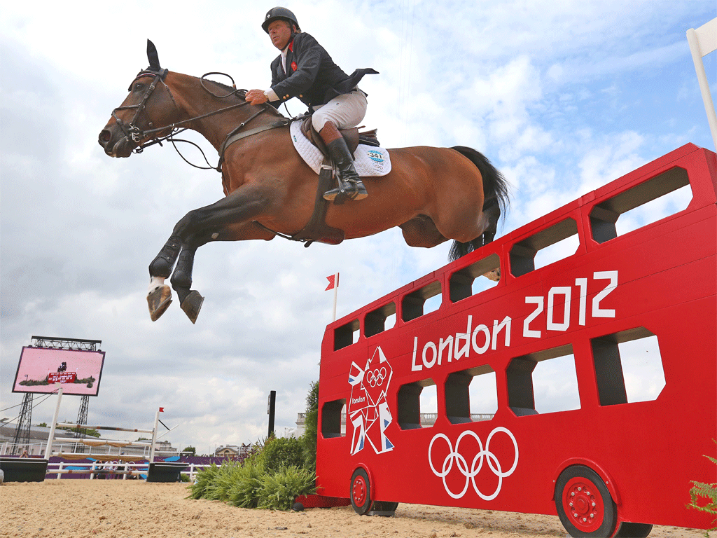 Nick Skelton, riding Big Star, narrowly missed out on adding to Team GB’s equestrian medal haul with a late mistake
