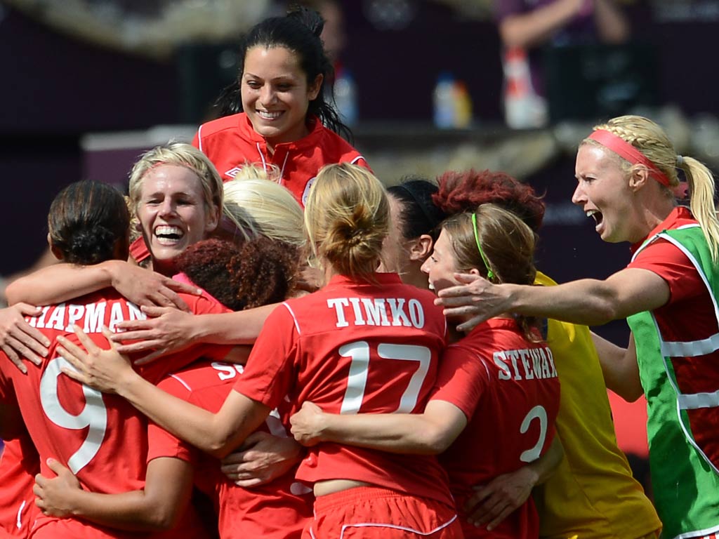 August 9, 2012: Canada stunned France with a late goal from Diana Matheson to take the bronze medal