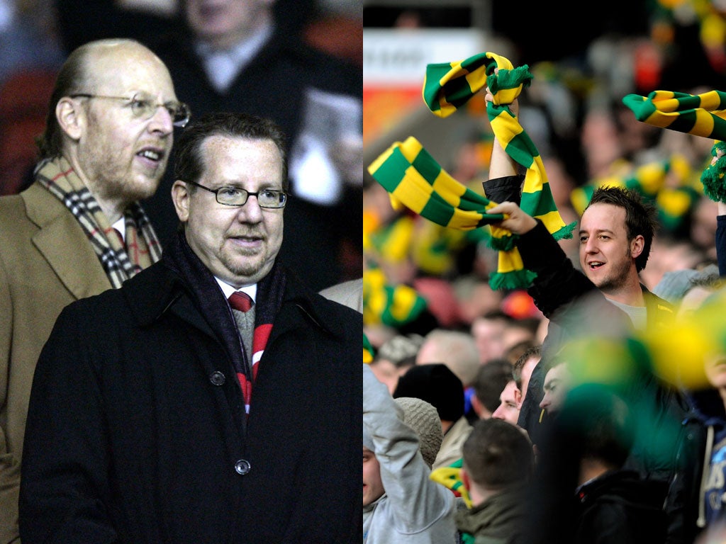The sponsorship deals of Avram Glazer, left, and brother Bryan have angered Manchester United supporters, who have staged 'Green and Gold' protests