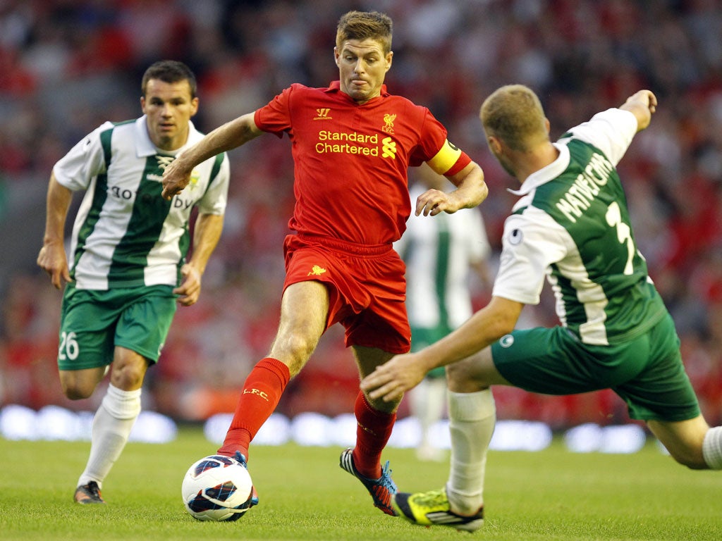Steven Gerrard scored Liverpool's second goal last night
