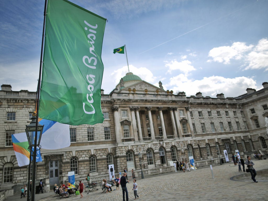 The Brazilian team house at Somerset House