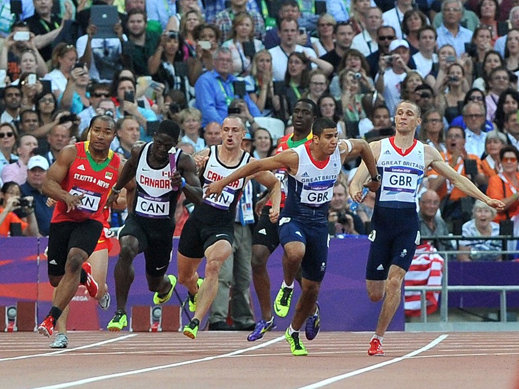Adam Gemili admits he set off too early, but the handover was hardly clean