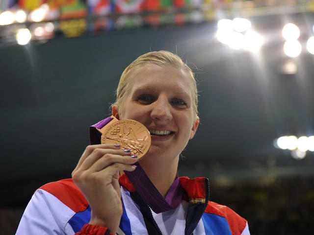 Gold medal hope Rebecca Adlington won two bronze medals