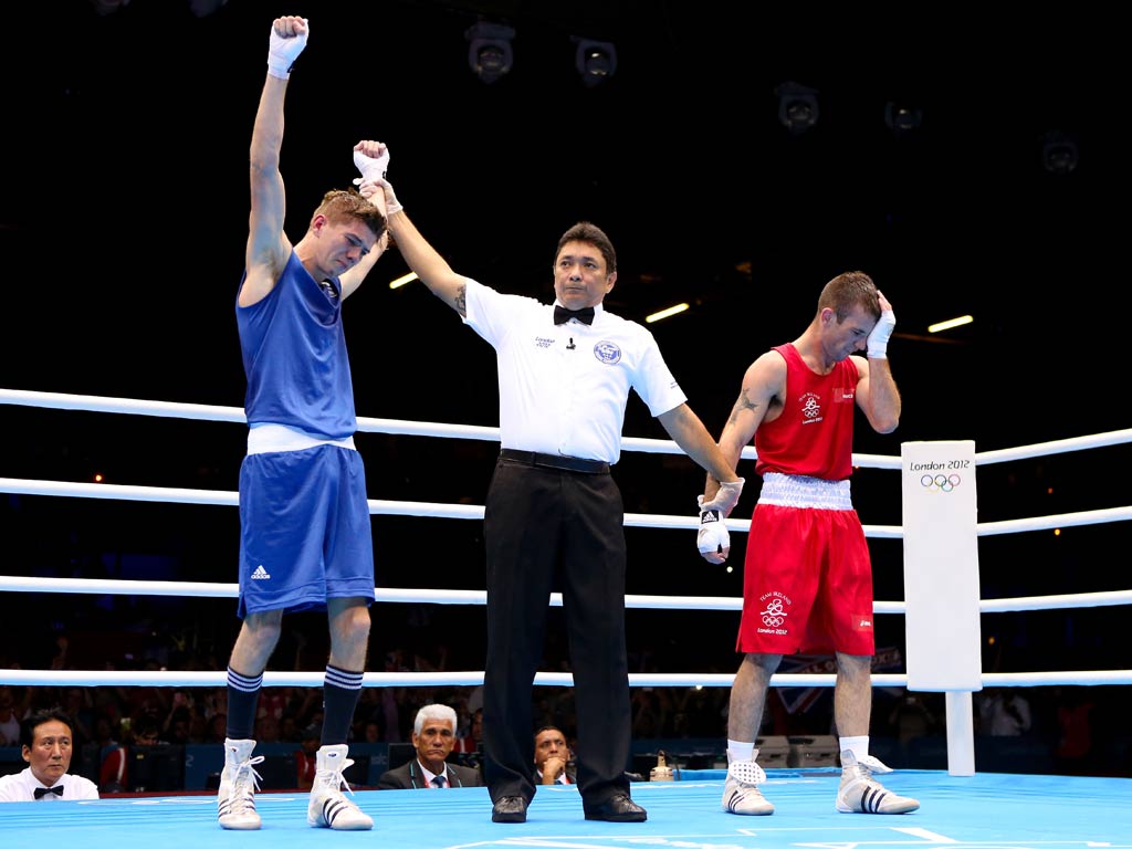 August 11, 2012: Britain's Luke Campbell beat Ireland's John Joe Nevin to win the men's Olympic bantamweight boxing gold medal tonight.