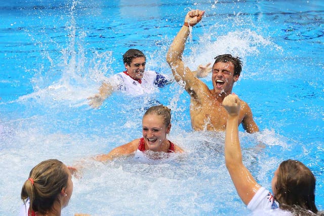 August 11, 2012: Tom Daley celebrates winning the bronze medal in the 10m platform