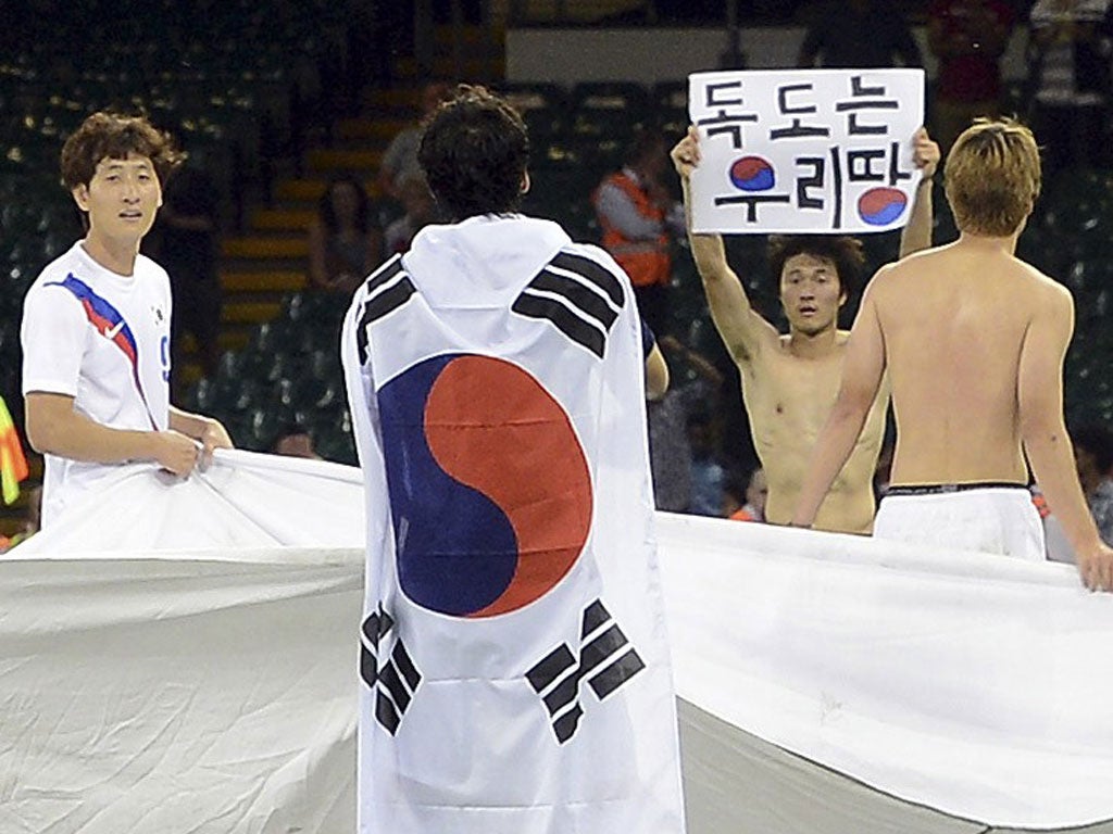 South Korea's offending sign