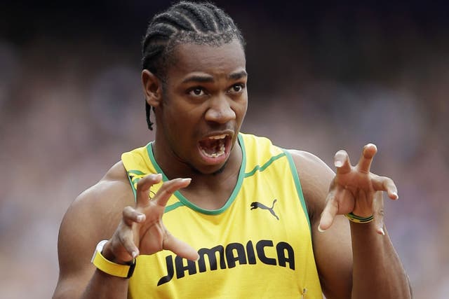 <b>Beauty of the Beast</b>
<br />Before the serious business of the sprint finals came the serious showbiz of the runners' introductions. And leading the way, with a lion's roar now being copied from Sheffield to Shanghai, was Yohan Blake, aka 'the Beast'