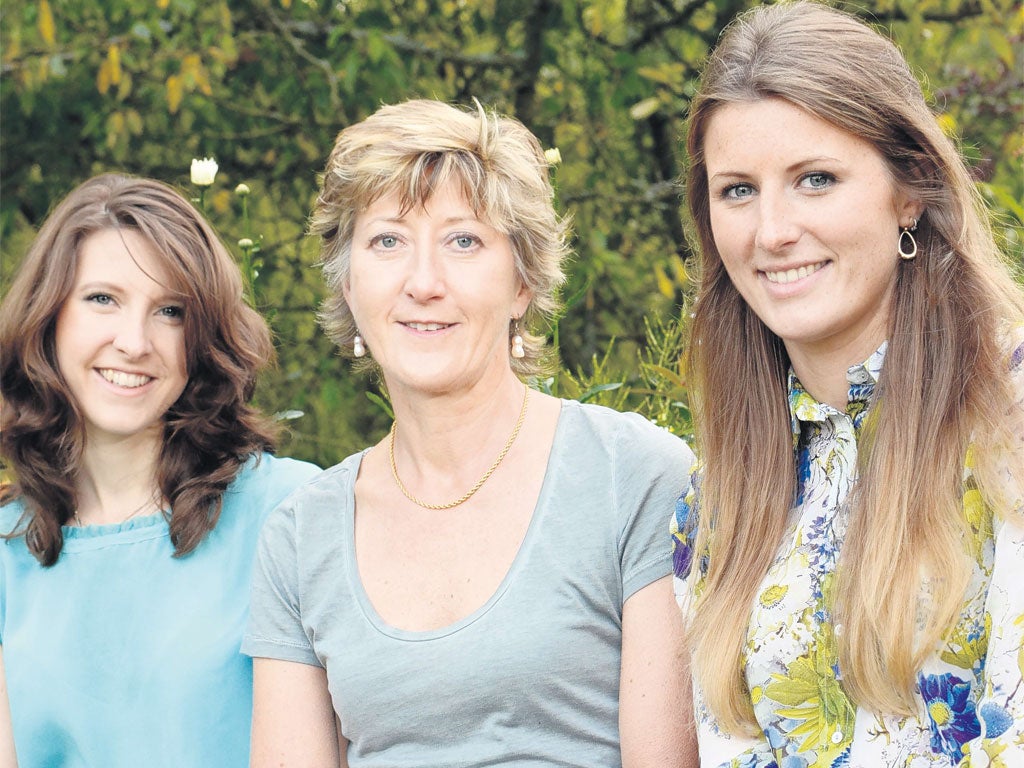 Sue Houghton set up a website to pass on what she learned from her daughters Emma, left, and Katie leaving the nest