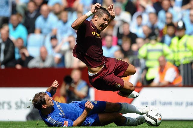 Ivanovic was sent off for this tackle