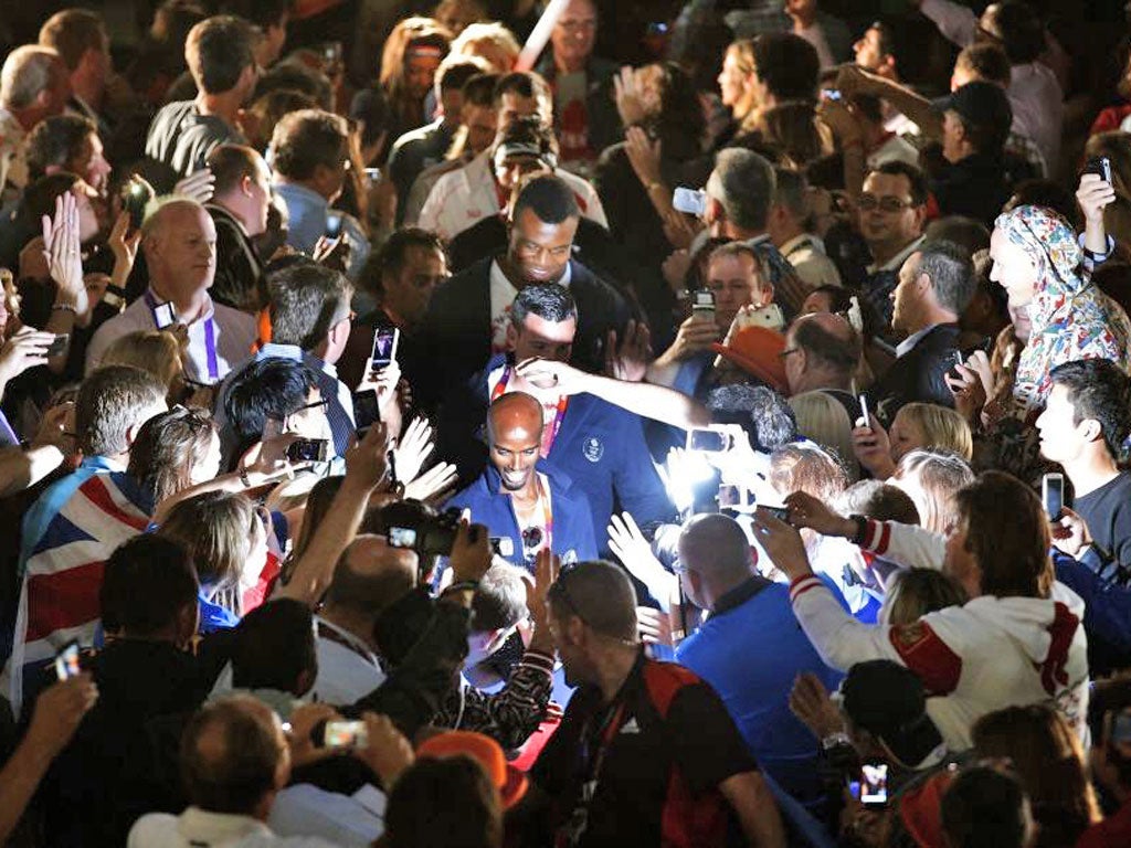 Britain's Olympic winner Mo Farah