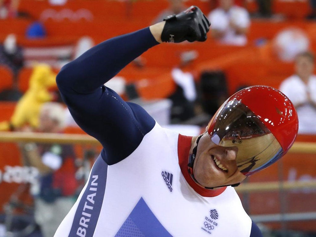 599. Chris Hoy wins his fifth career gold in the team sprint. He says it is his most memorable medal and pays tribute to the crowd: “the whole atmosphere – it gives you goosebumps”