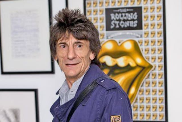 Rolling Stones rocker Ronnie Wood reveals secrets at an exhibition of his artwork at the Symbolic Pop-Up Showroom in Mayfair