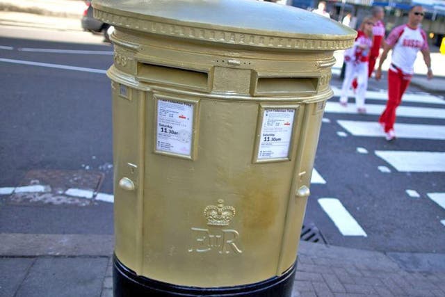 Royal Mail postboxes painted gold to celebrate Britain's Olympic winners will not be returned to red