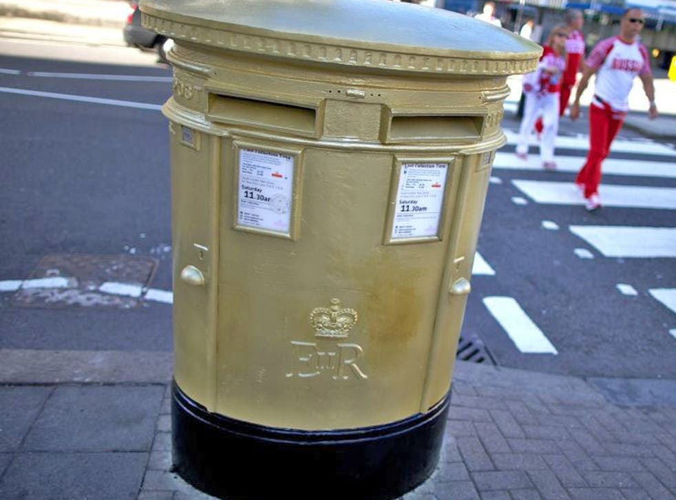Royal Mail postboxes painted gold to celebrate Britain's Olympic winners will not be returned to red