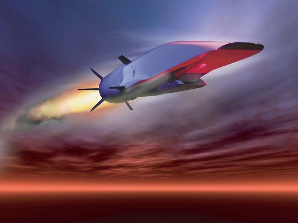 This undated US Air Force illustration shows the X-51A Waverider set to demonstrate hypersonic flight. The X-51A WaveRider, an unmanned aircraft that could reach speeds up to 3,600 mph (5,793 kph), will be launched from the wing of a B-52 on a test flight