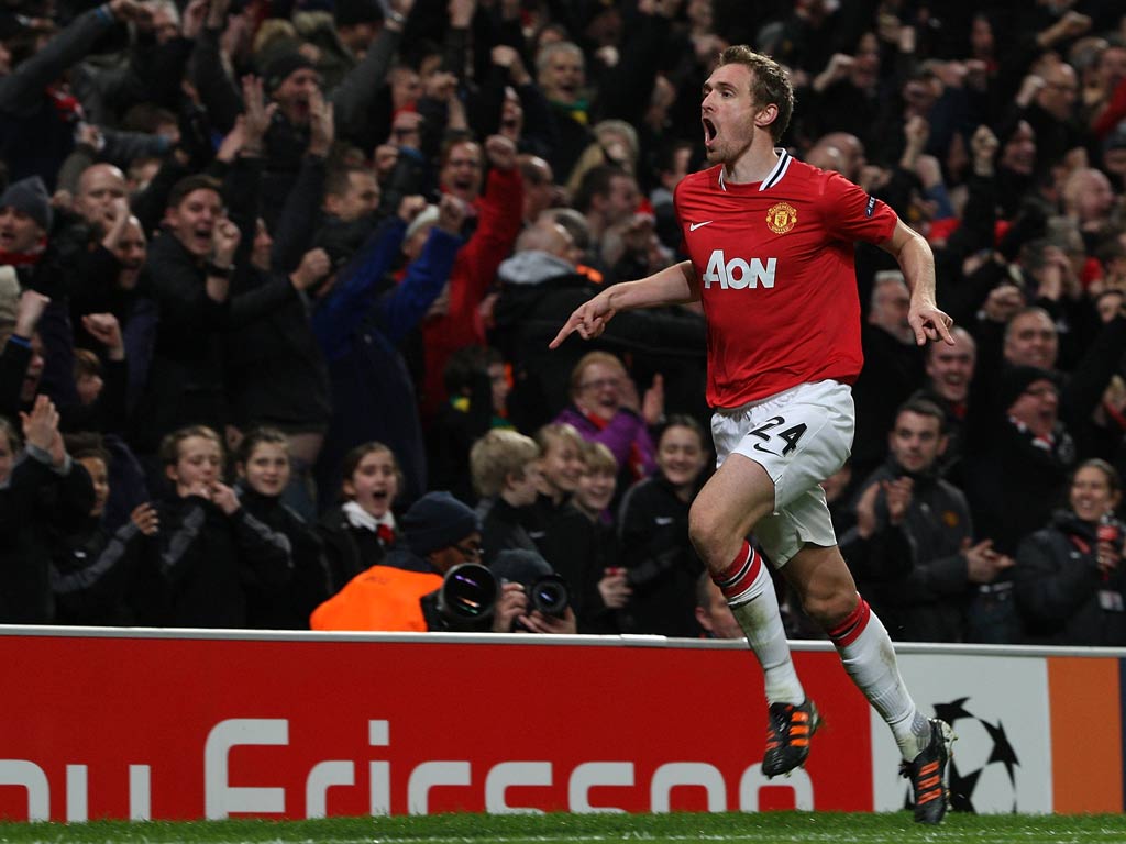 Darren Fletcher on his previous appearance for Manchester United against Benfica