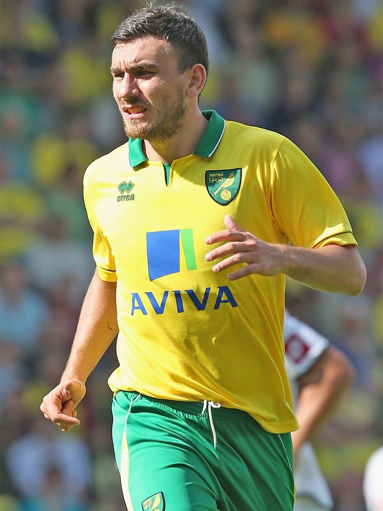 Norwich: Robert Snodgrass, £3m from Leeds