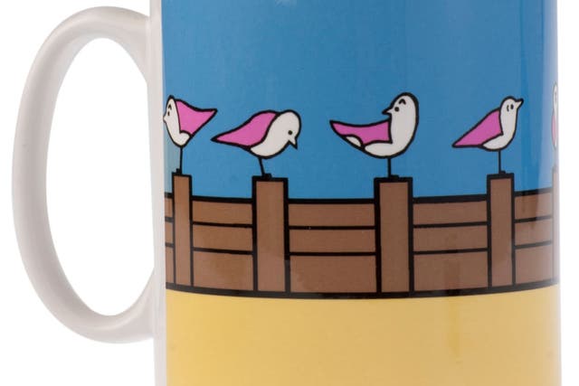 This gloriously British mug is one of a collection from The Contemporary Home, the website that sells cool retro home accessories and furnishings. The seven mugs depict sunny seaside scenes starring seagulls and beach-huts. Perfect for cheering up a chilly summer's day. ?9.99 each, tch.net
