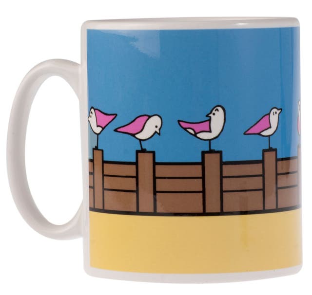 This gloriously British mug is one of a collection from The Contemporary Home, the website that sells cool retro home accessories and furnishings. The seven mugs depict sunny seaside scenes starring seagulls and beach-huts. Perfect for cheering up a chilly summer's day. £9.99 each, tch.net