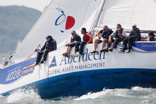 Have-a-go guests have enjoyed racing themselves in this year’s Aberdeen Asset Management Cowes Week 