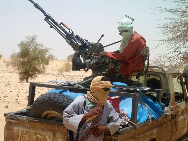 Ansar Dine rebels near Timbuktu
