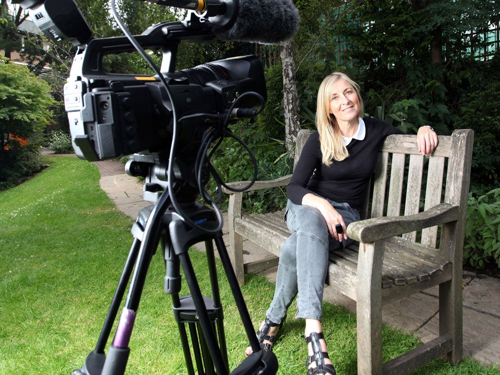 TV presenter Fiona Phillips whose parents struggled with
Alzheimer's before succumbing to the disease