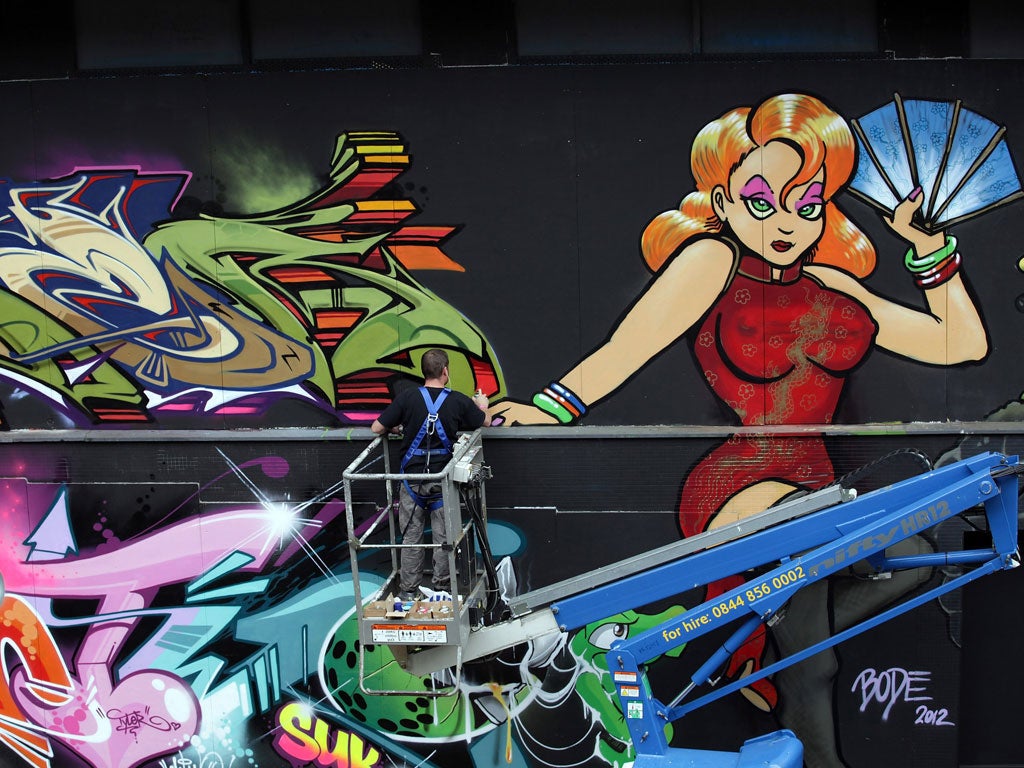 Nelson Street has been transformed by artists who have gathered from all over the world