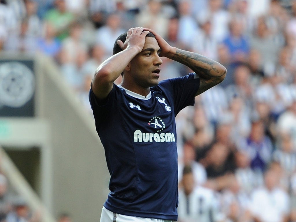 Tottenham's Aaron Lennon after Newcastle scored their winning goal