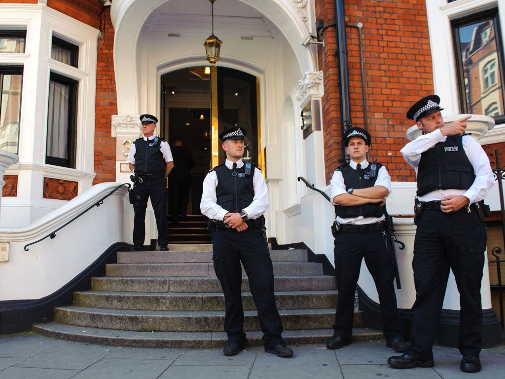Julian Assange is inside the Ecuadorian embassy