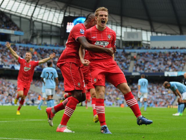 Southampton's Steven Davis celebrates after scoring his side's second goal