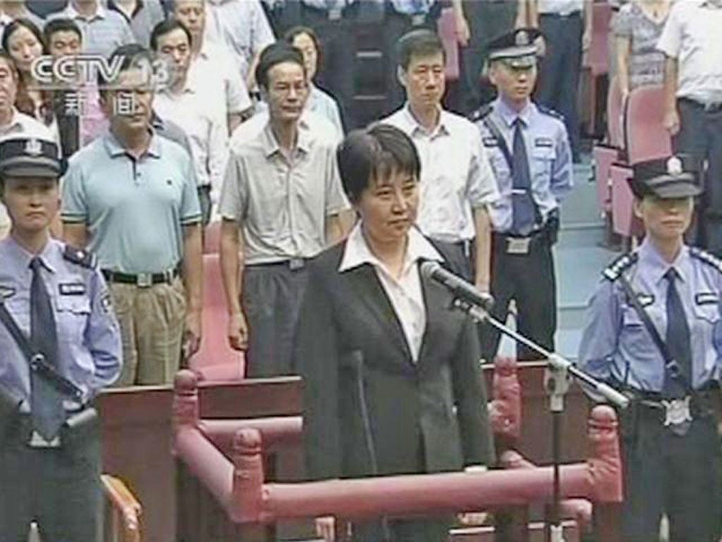 Gu Kailai, wife of Bo Xilai, in the dock for murdering Neil Heywood