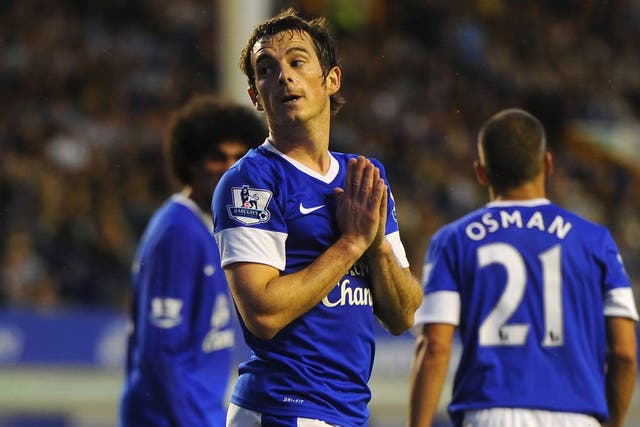 <b>Leighton Baines</b><br/>
Quality deliveries in dead-ball situations, only a fine save stopped his curling free-kick in the first half. 7/10