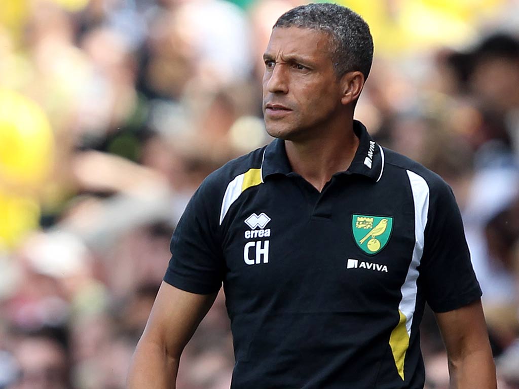 Norwich manager Chris Hughton